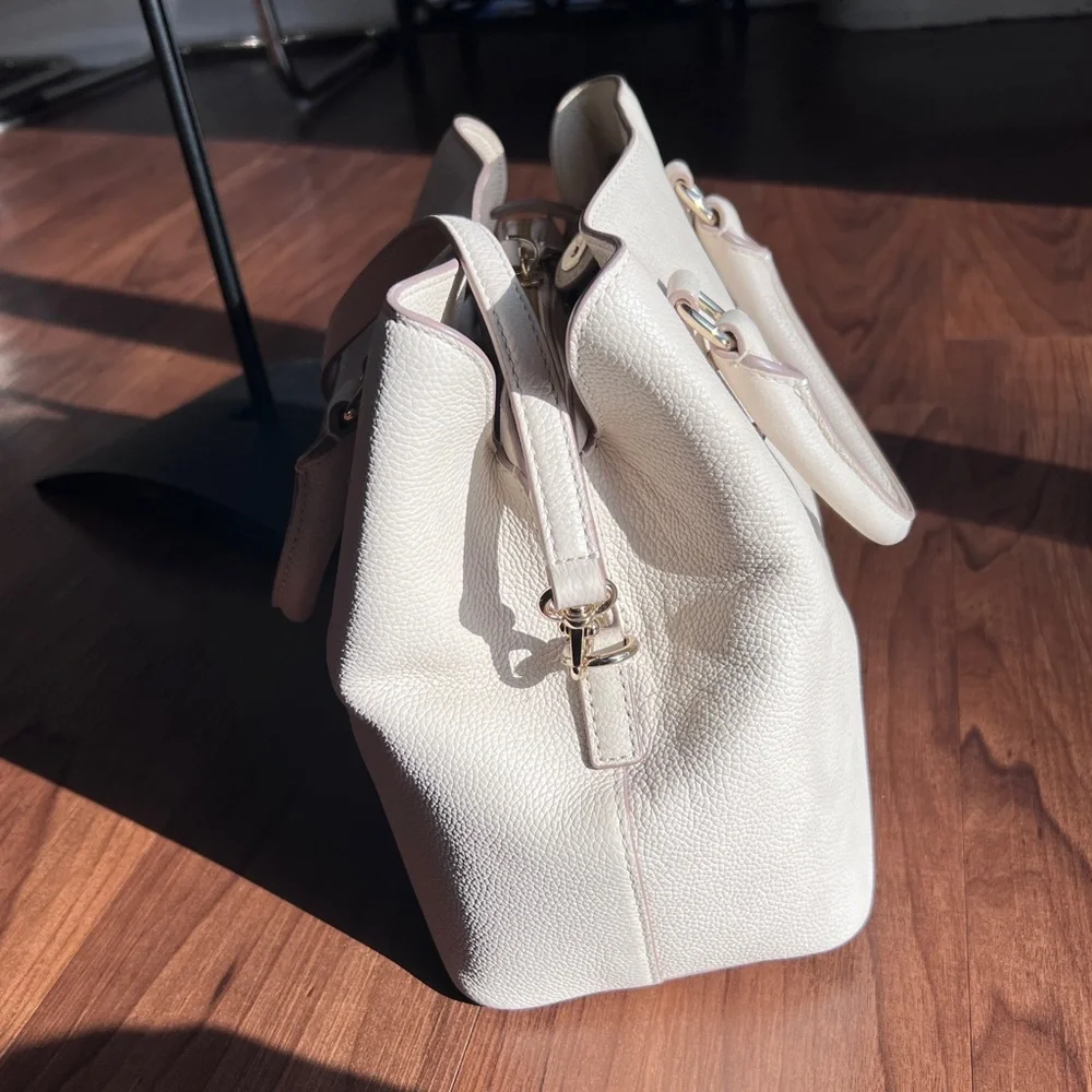 kate spade Cream Leather Satchel with Strap